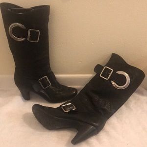 BCBGirls Maisha black leather boots size 7